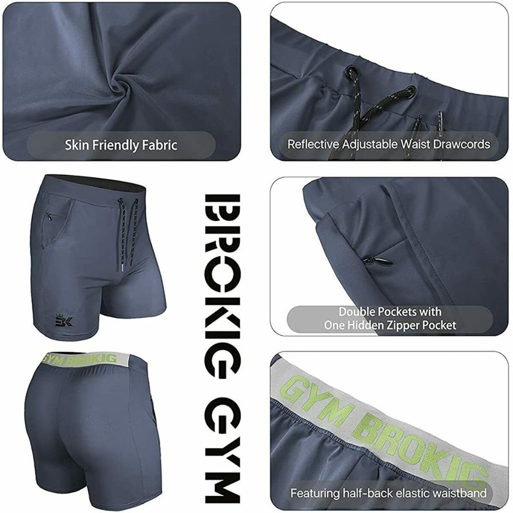 New Men's Lightweight Gym Shorts, Bodybuilding - Picture 6 of 6